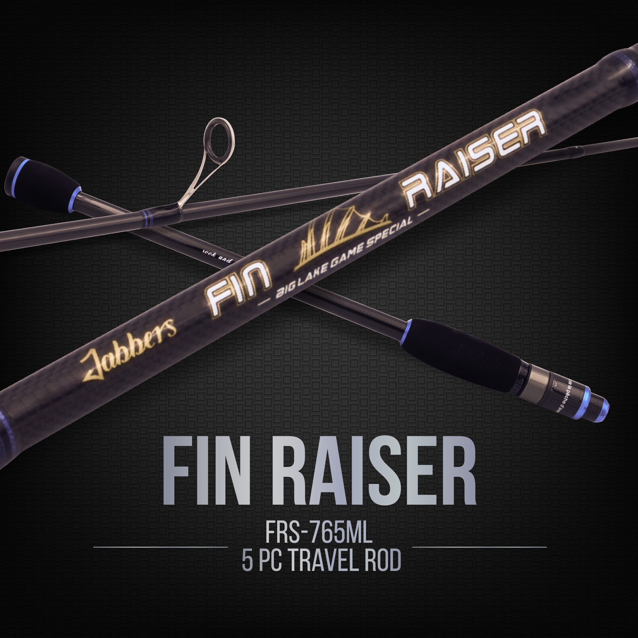 Jabbers Fin Raiser 5pc Travel Rod FRS765ML (Spin) - Big Lake Special
