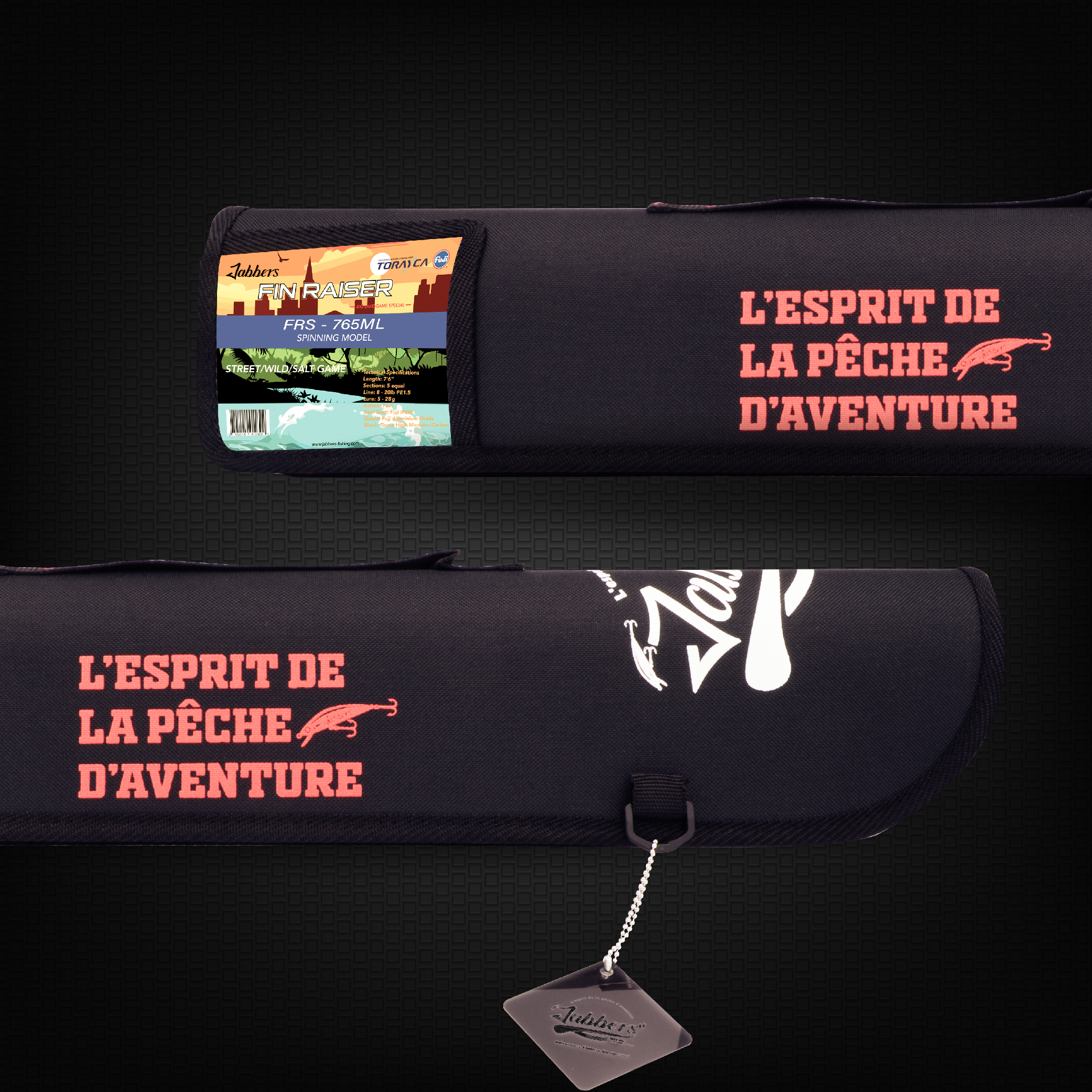 Jabbers Fin Raiser 5pc Travel Rod FRS765ML (Spin) - Big Lake Special - Image 5