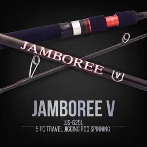 Jabbers Jamboree V 5pc Jigging Rod PE1-3 (Spin) Double Tap