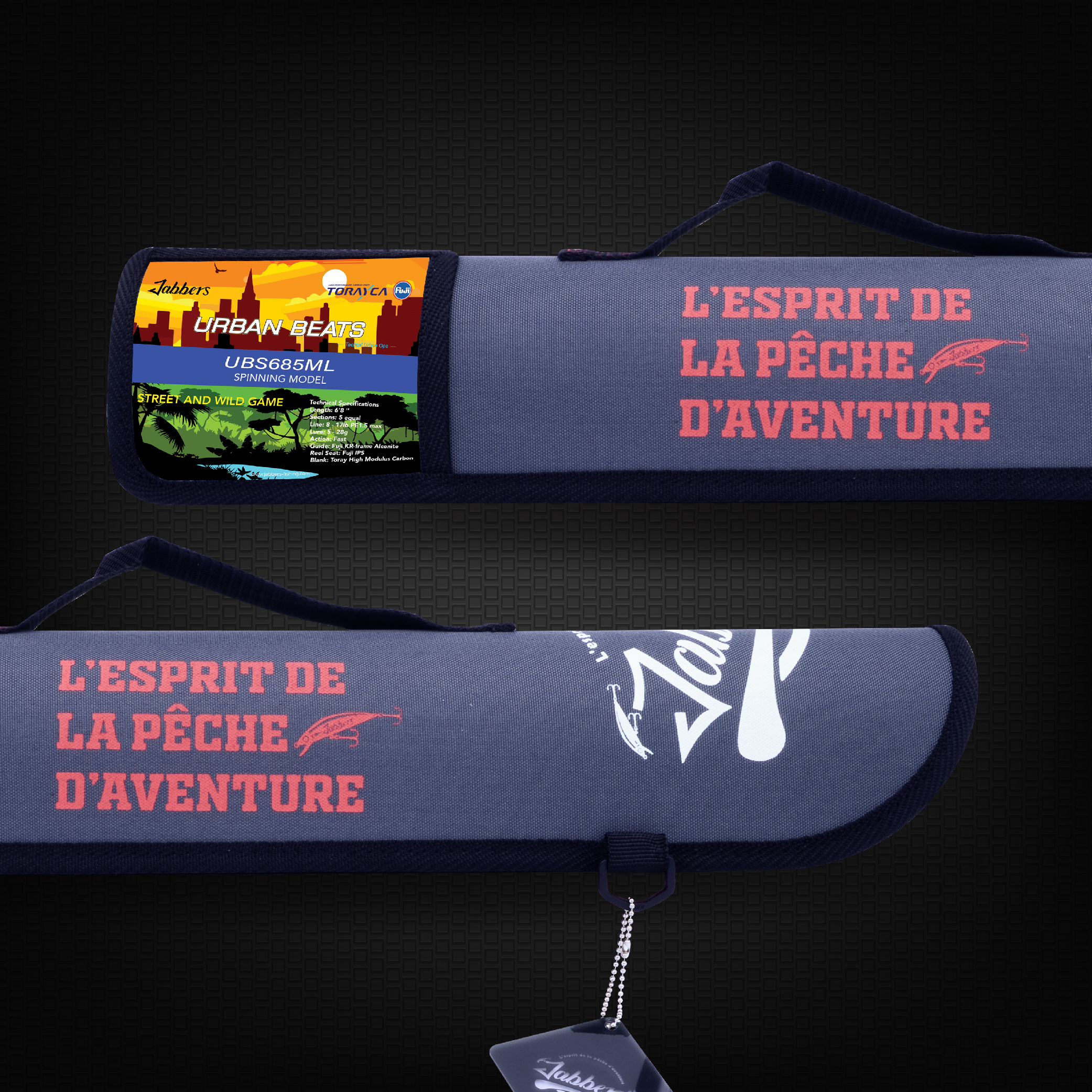 Jabbers Urban Beats 5pc Travel Rod UBS685ML (Spin) - Image 3